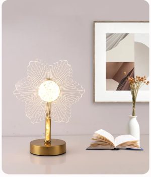 Flower Shape Luxury Acrylic Table Lamp