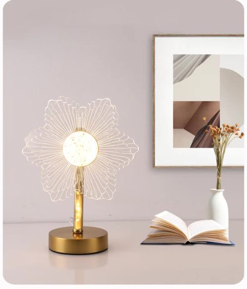 Flower Shape Luxury Acrylic Table Lamp