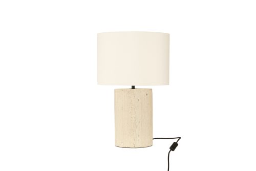 Geo Travertine Lamp – 30cm