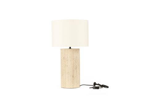 Geo Travertine Lamp – 40cm