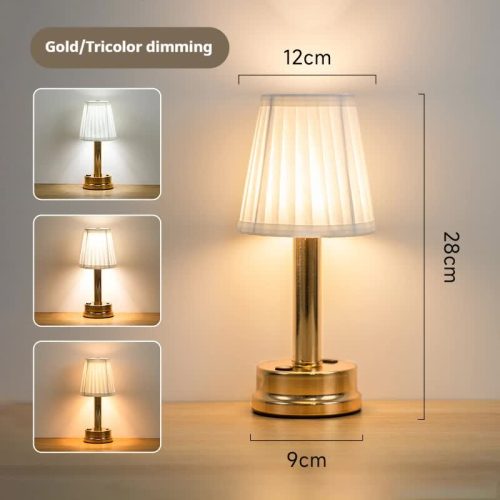 Gold Creative LED Rechargeable Table Lamp
