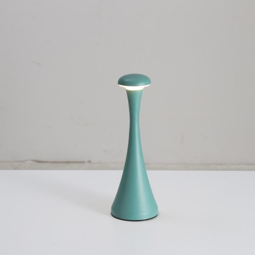 Green Modern Minimalist LED Mushroom Lamp - Touch Control Rechargeable Night Light