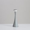Grey Modern Minimalist LED Mushroom Lamp - Touch Control Rechargeable Night Light