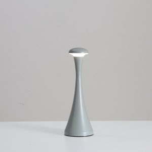 Grey Modern Minimalist LED Mushroom Lamp - Touch Control Rechargeable Night Light
