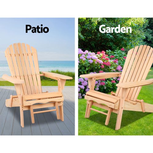 Natural Wood Outdoor Set