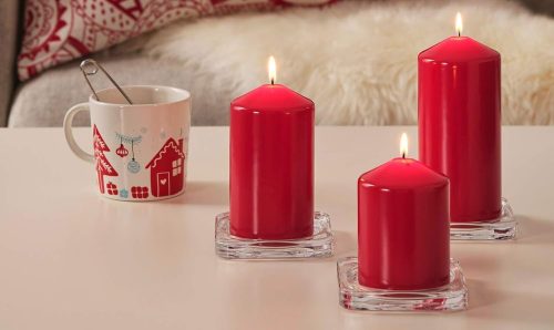 Red Pillar Candles