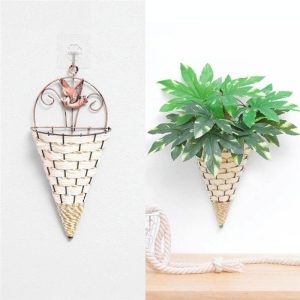 Rustic Hanging Rattan Vase for Farmhouse Decor