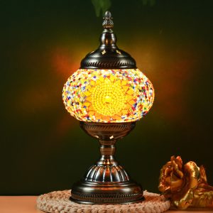 Sunflower Exotic Mosaic Table Lamp - Handmade Turkish