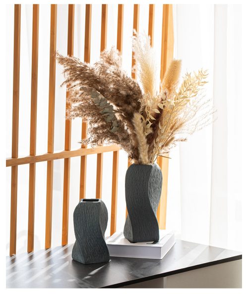 Twisted Design Ceramic Vase