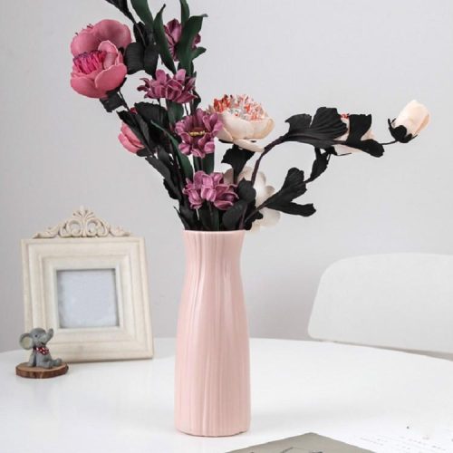 Versatile Plastic Vase for Home Decor and Flower Arrangements - Pink