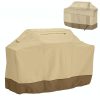 Waterproof Bbq Cover with Sundry Bag - Oxford Cloth 178x61x122cm Beige