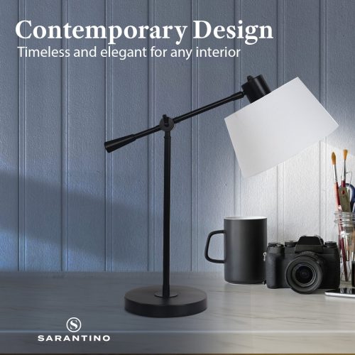 black metal desk lamp