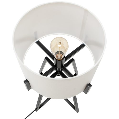 black metal table lamp