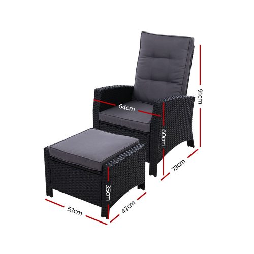 black outdoor furniture