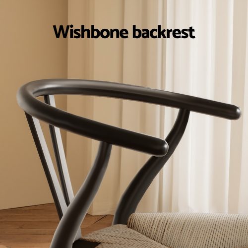 black wooden frame chairs