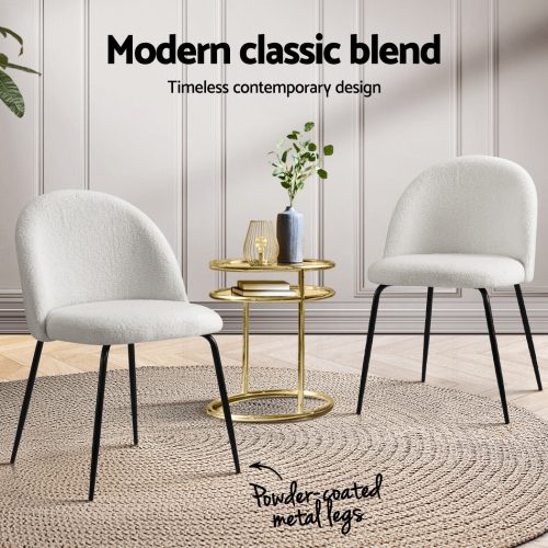 boucle fabric chairs
