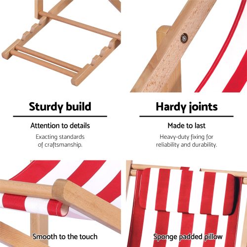 classic deck chair red