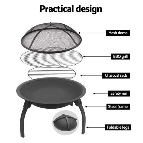fire pit with grill