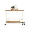 Carmel Outdoor Bar Cart – Pearl White Powder Coated Frame