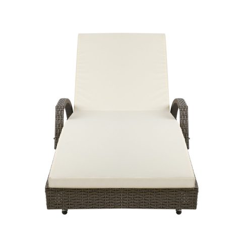 grey and beige patio chair