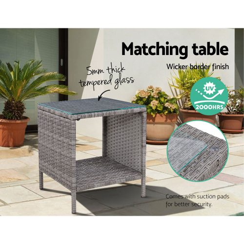 grey rattan lounge set