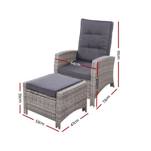 grey wicker sun lounger