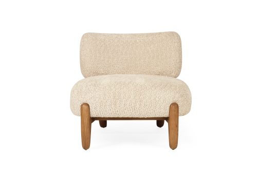 natural fabric accent chair
