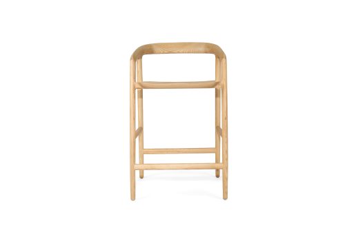 natural wood counter stool