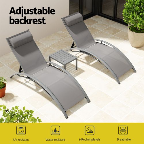 outdoor lounger set