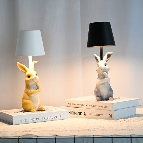 rabbit resin lamp
