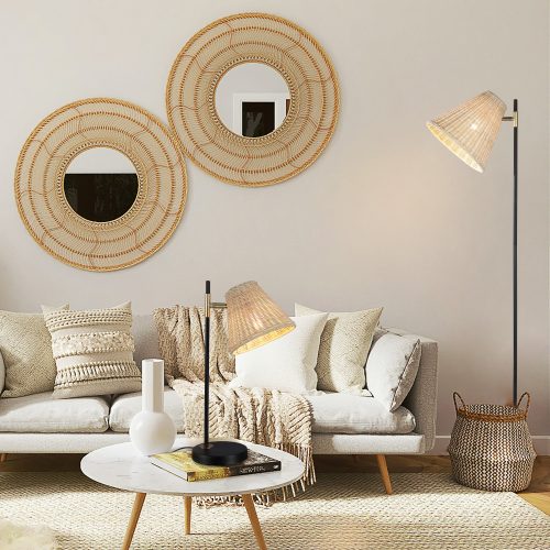 rattan table lamp