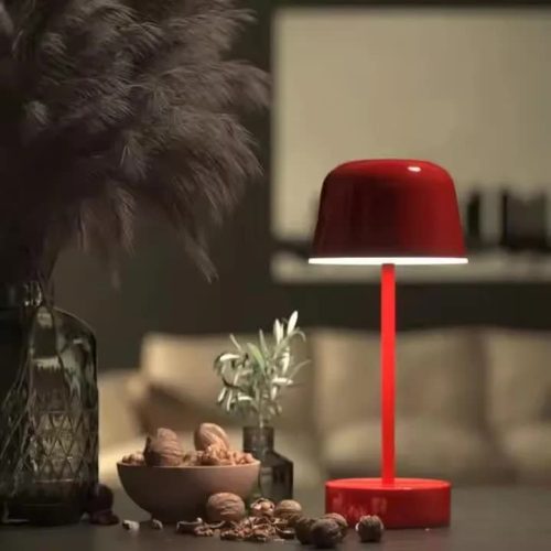 red LED desk lamp