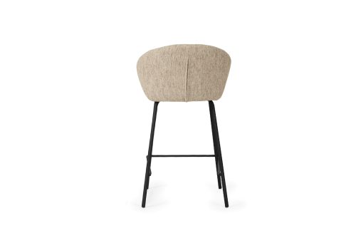 sleek upholstered stool