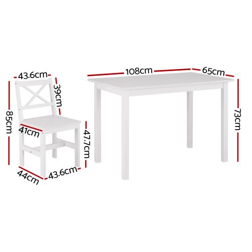 white dining table set