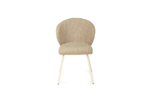 white frame dining chair