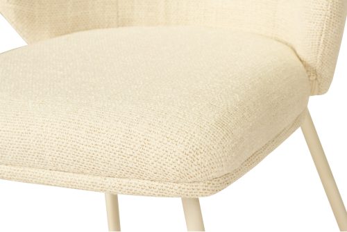 white frame dining chair