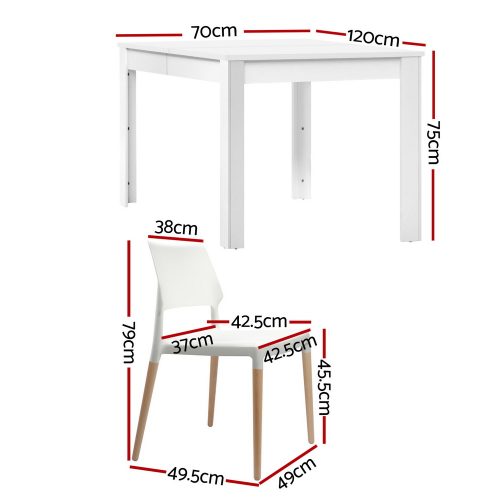 white wood dining table