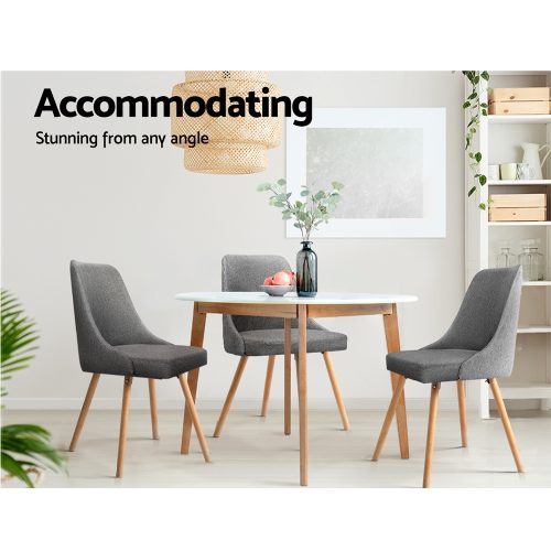 wood and fabric chairs