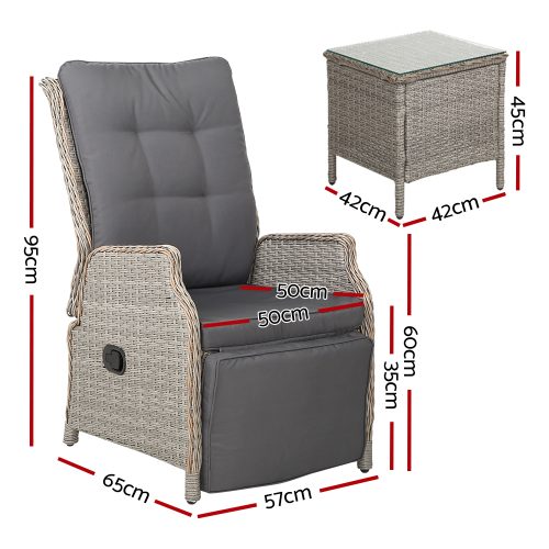 3 piece outdoor lounge set