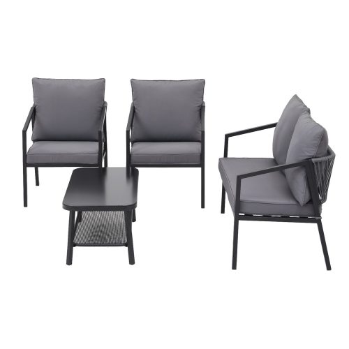 4 piece outdoor lounge set