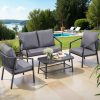 Gardeon 4 Seater Outdoor Sofa Set 4PCS Table Chair Setting Patio Furniture