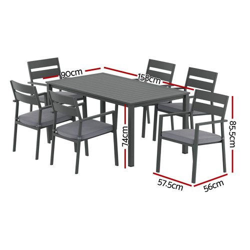 Gardeon 7pc dining set