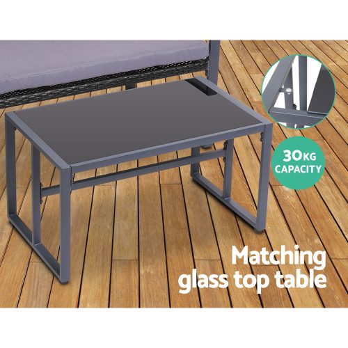 Gardeon patio set black