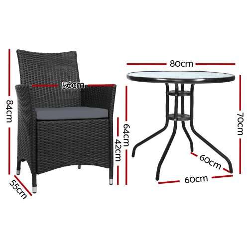 Gardeon rattan chair set