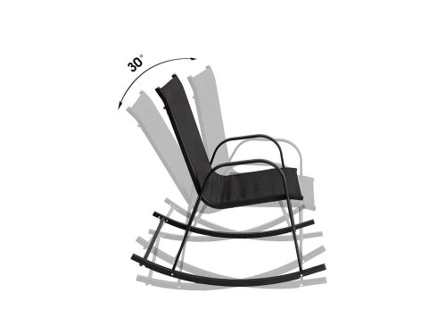 black metal rocking chair