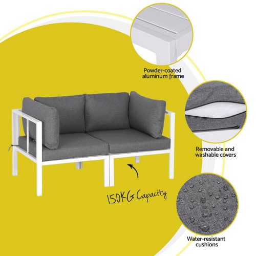 aluminium frame sofa set