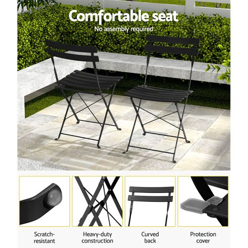 black outdoor furniture