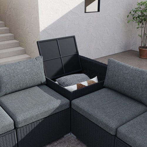 black rattan patio furniture