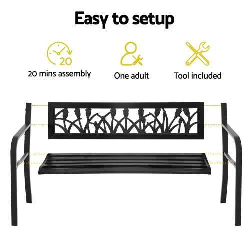 compact garden bench