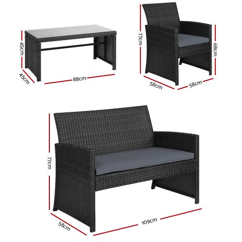 compact outdoor lounge set